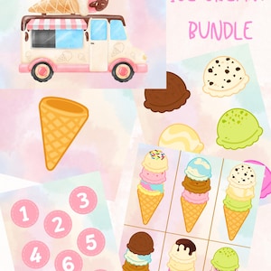 Ice Cream Shop Dramatic Play Printable Pack Ice Cream Bundle Ice Cream Printable