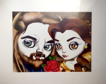 Belle and Beast Art Print by deShan
