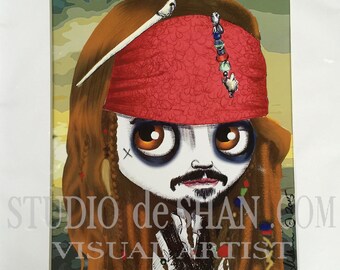 Captain Jack Sparrow Art Print by deShan