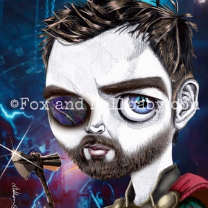 Thor, Special Edition Art Print by deShan