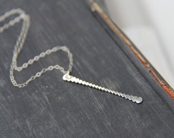 925 Silver Delicate Dot And Bar Necklace main image 0