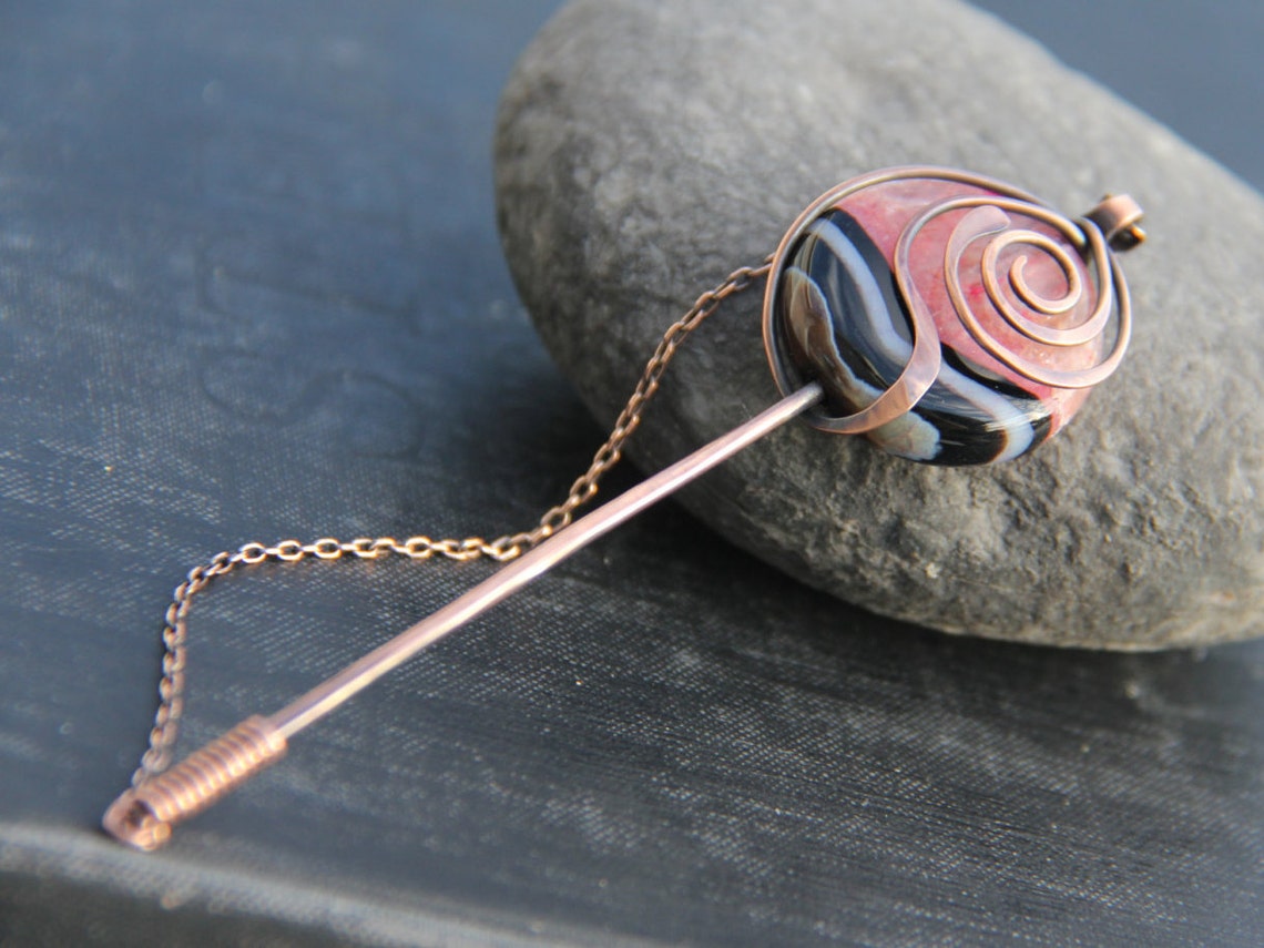 Shawl Pin Scarf Pin Sweater Pin Antique Copper and Etsy