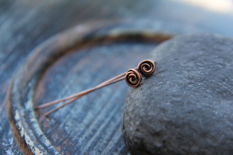 Tiny Rose Bud Long Post Stud Earrings Long Steam Rose Etsy