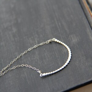 925 Silver Delicate Dot And Bar Necklace