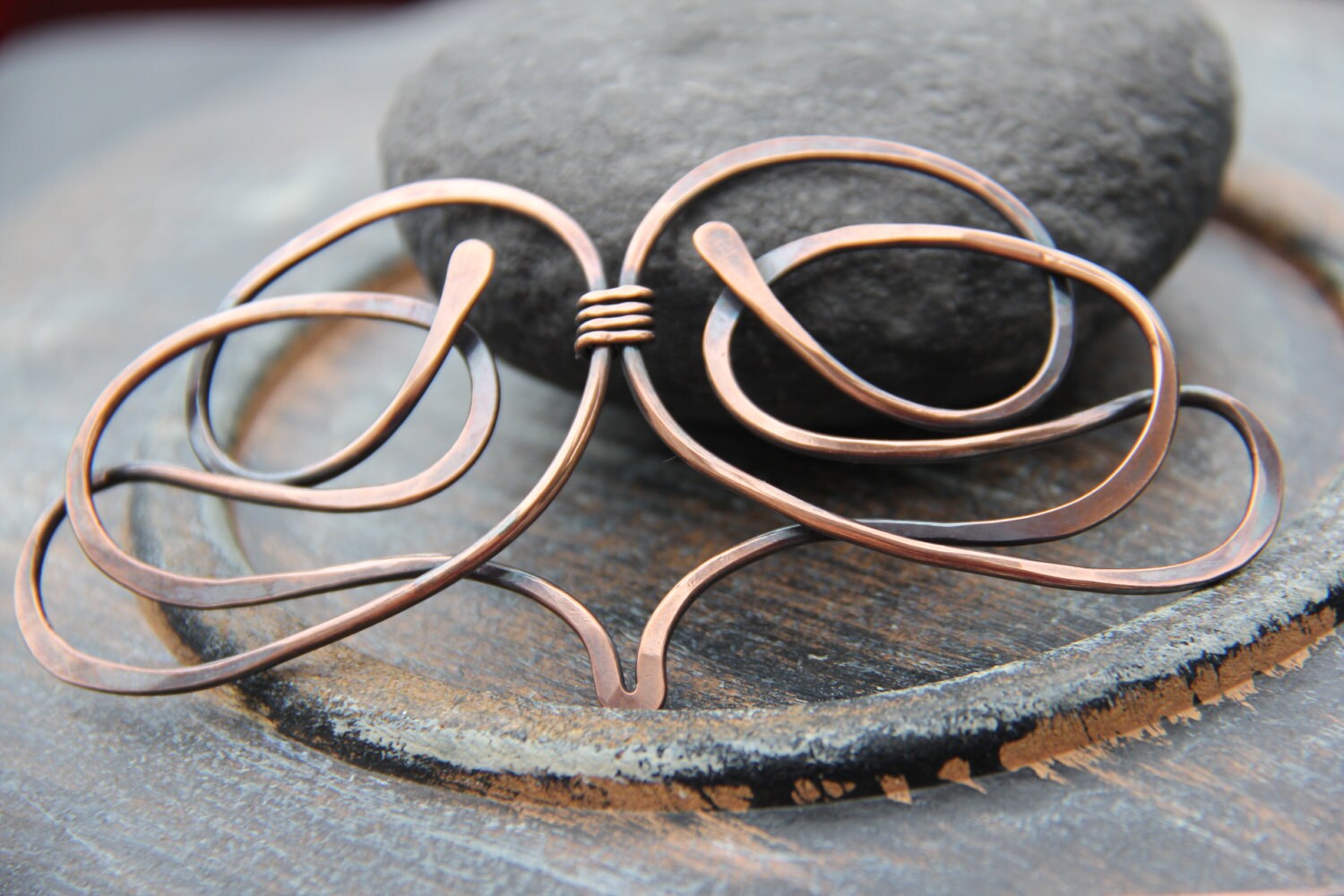 Antique Copper Hair Slide Hair Barrette Hair Pin Hair Clip - Etsy