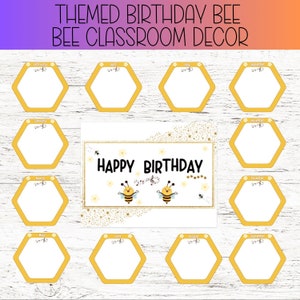 Bee Birthday Bulletin Board: Editable Classroom Decor