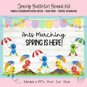 Ant Bulletin Board Kit for Spring Classroom Doors and Insect Theme Displays