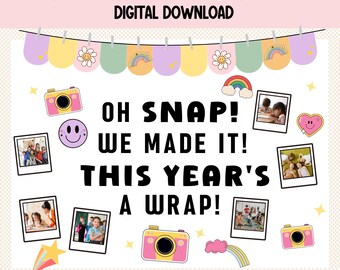 Boho-Pinnwand-Bordüren – Retro-Blumen, Smiley, Gänseblümchen | 60 Stück, 4 Designs, Für Klassenzimmer & Deko