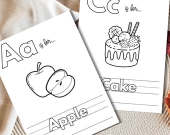 Baby Shower Alphabet Coloring Book Baby's First ABC Activity Pages