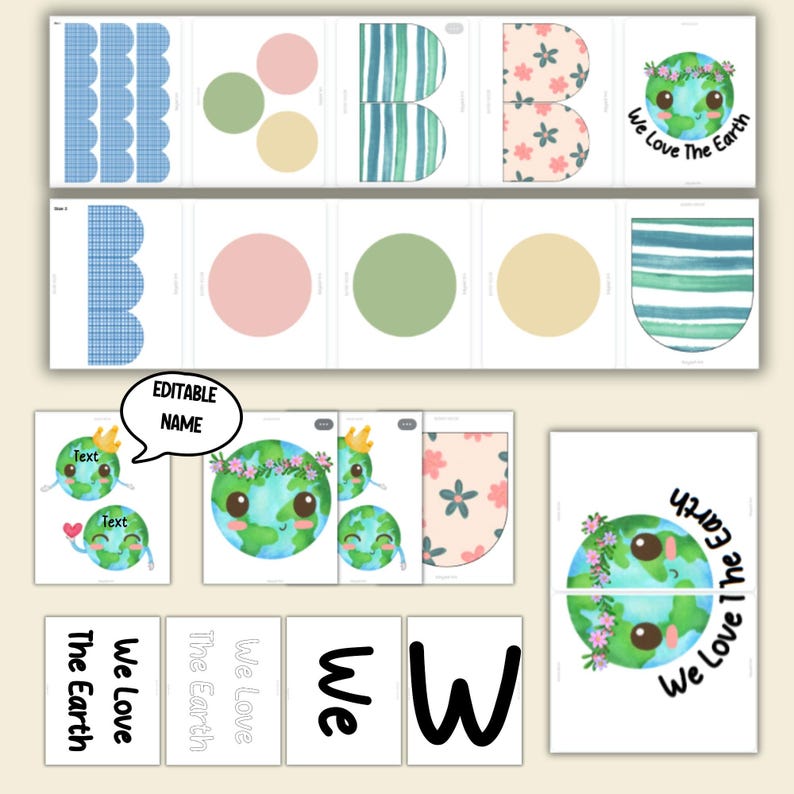 Earth Day Decor Bulletin Board Kit Editable Earth Display We Love the ...