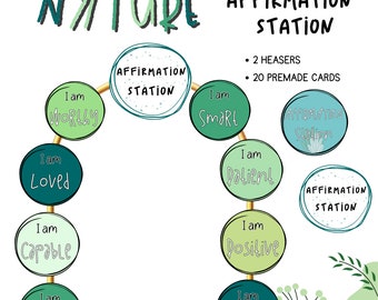 Nature Classroom Affirmation Station: Earth Tone Decor