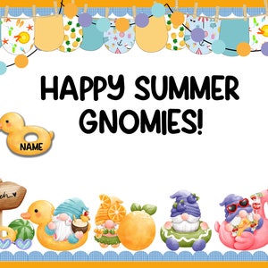 Gnomes Summer Bulletin Board Kit  HELLO SUMMER Bulletin Board or Door Display,Seasonal Classroom Decor  Teacher Resources, Spring Transition