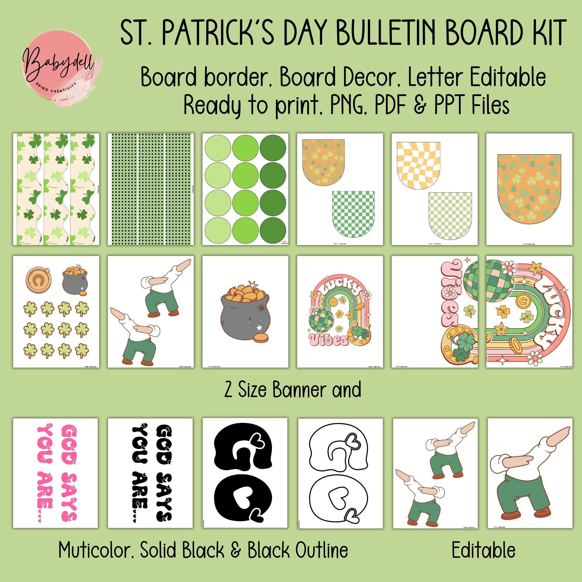 St Patricks Day Bulletin Board Kit Let the Shenanigans Begin Student ...