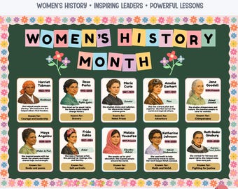 Women's History Month Bulletin Board Kit Classroom Door Decor Famous Female Leaders