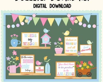 Pastel Growth Mindset Bulletin Board Kit: Classroom Decor (Digital Download)