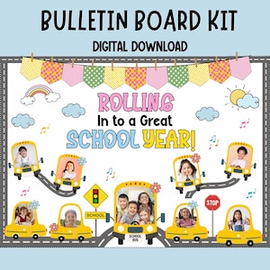 Back to School Bus Bulletin Board Kit: Classroom Decor Printable