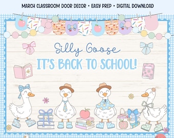 Silly Goose Decor Back To School Coquette Bulletin Board Kit Printable