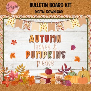 Retro Herbst Bulletin Board Kit: 70er Jahre Groovy Klassenzimmer Dekor (druckbare PDF- und PNG-Dateien)
