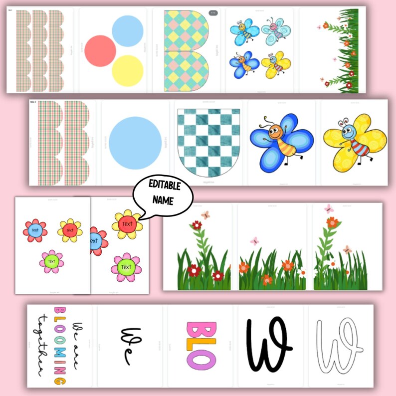 Spring Bulletin Board Kit Butterfly Classroom Decor Editable Spring ...