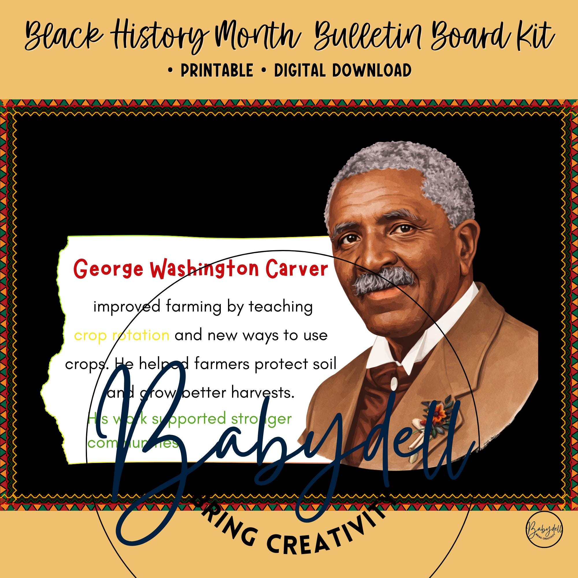 Black History Month Bulletin Board Kit 12 Important Figures Classroom ...