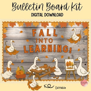 Nuts Info über das Lernen Herbst Bulletin Board Kit: Herbst Klassenzimmer Dekor (Digitaler Download)