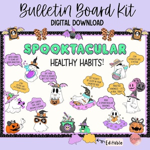 Halloween Healthy Habits Bulletin Board for a Spooktacular Classroom