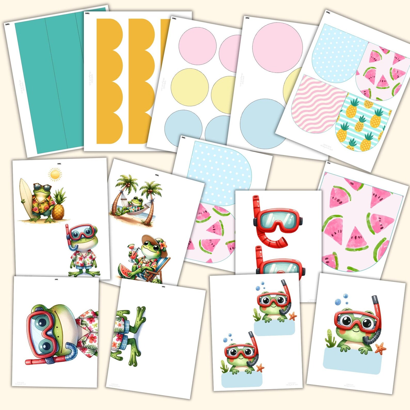 Frog Summer Decor Bulletin Board Kit Hopping Into Summer Classroom Door ...