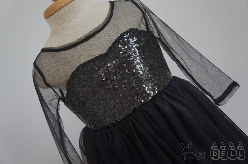Witch Costume Girl witch costume Girl Black sequin dress Girl witch dress Girls maleficent costume christmas gifts