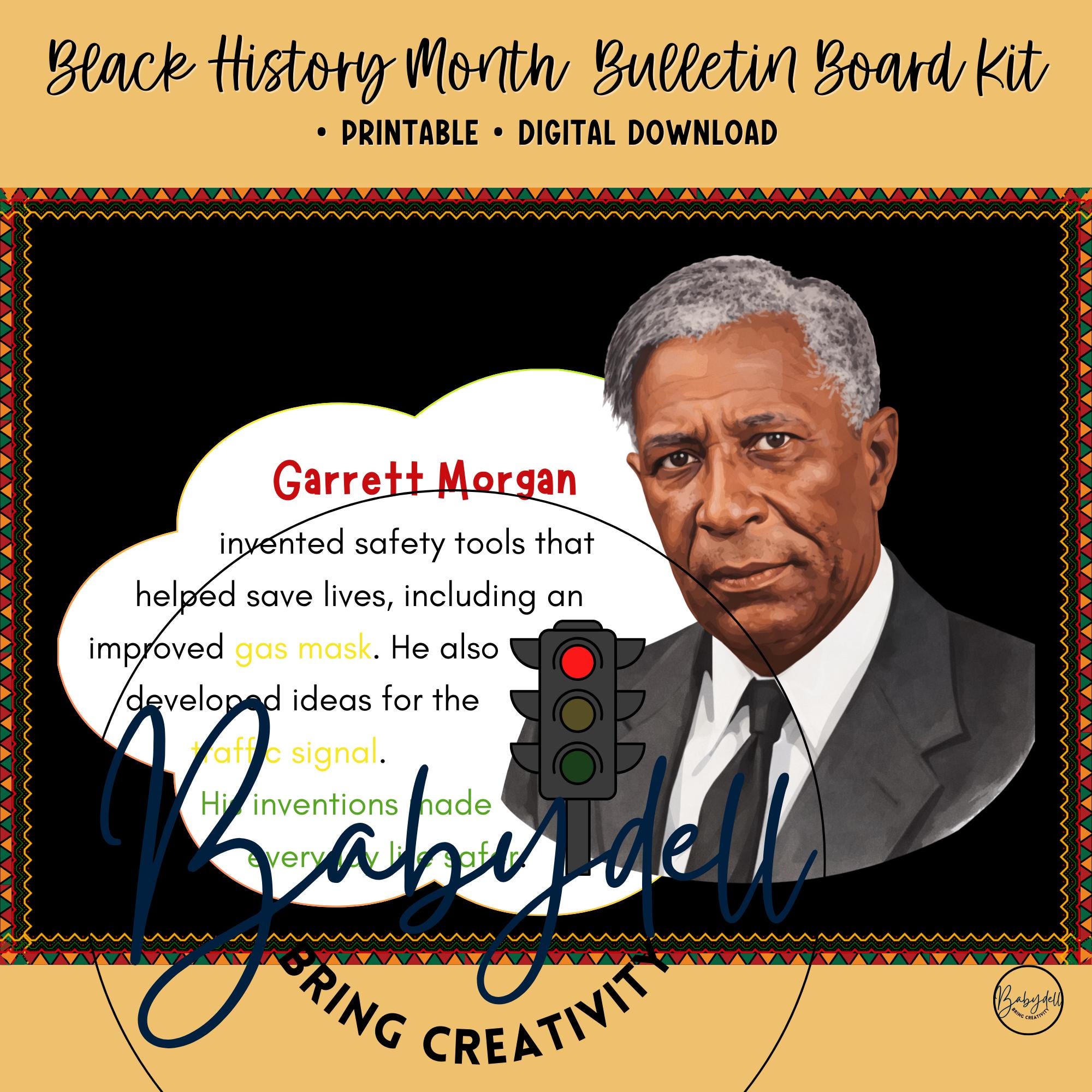 Black History Month Bulletin Board Kit 12 Important Figures Classroom ...
