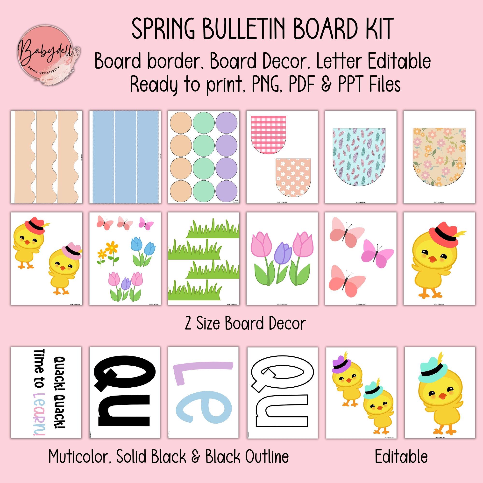 Duck Bulletin Board Kit for Spring Classroom Decor With Editable Name ...