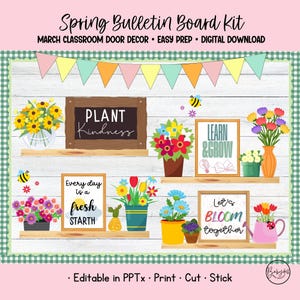 Spring Board Kit Växtvänlighet Blommor Klassrumsdörrdekor