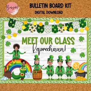 Leprechaun Bulletin Board Kit | St. Patrick&#39;s Day Classroom Decor | Fun March Activity, Printable St. Patty&#39;s Day Display | Class Door Decor