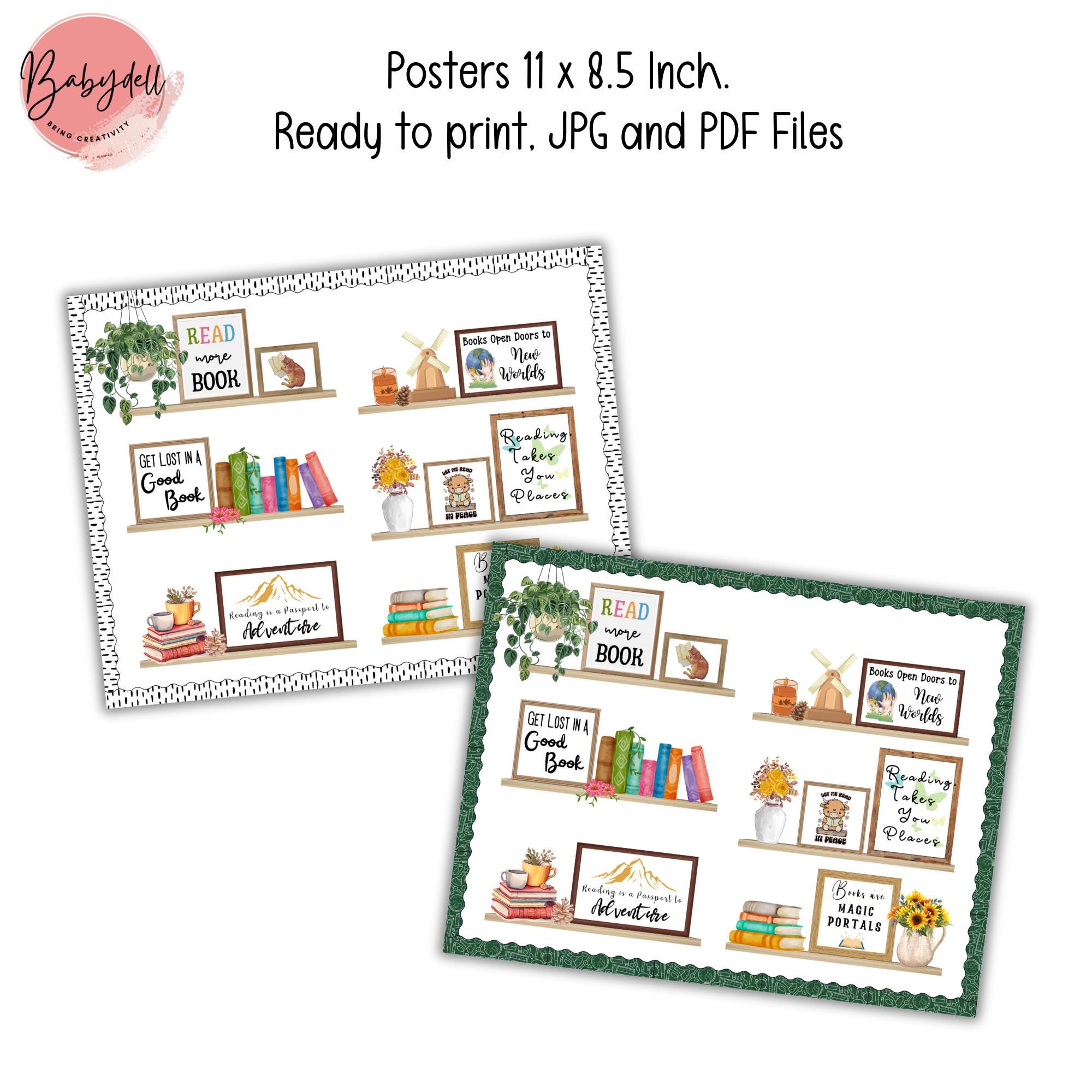 Reading Corner Bulletin Board Kit: Motivational Classroom Decor ...