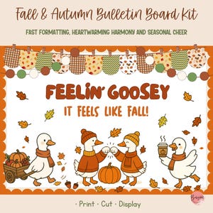 Höstanslagstavla-kit Silly Goose Höstklassrum och dörrdekor