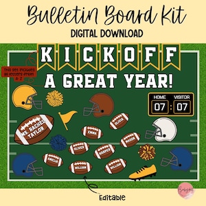 Football Bulletin Board Kit: Editable Classroom Decor