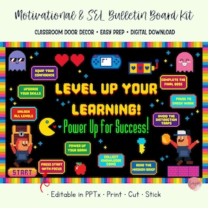 Game Testing Board Kit for Retro Video Game Level Up Learning Displays