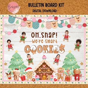 Christmas Bulletin Board | December Bulletin Board | Gingerbread Classroom Decor | Christmas Holiday Theme | Winter Bulletin Ideas