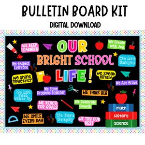 Motivierendes Bulletin Board Kit für Klassenzimmer: Positive Affirmationen