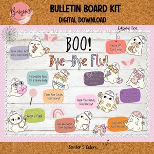 Boo to the Flu! Halloween Health Bulletin Board Kit for Classrooms