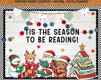 Tis the Season to Be Reading: Christmas Bulletin Board Kit for Library Decor