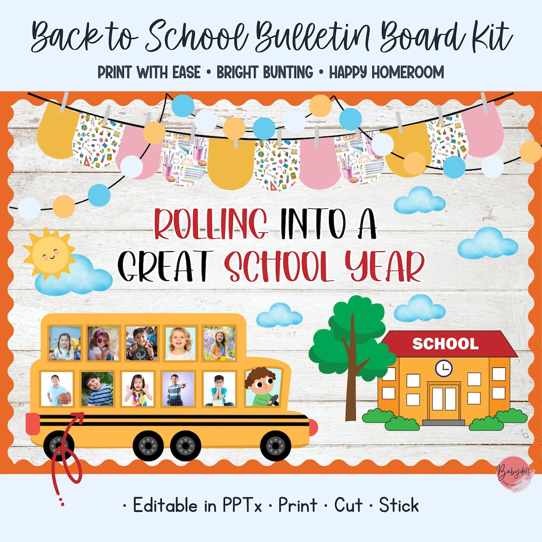 School Bus Board Kit Welcome Back to School Classroom Door Decor ...
