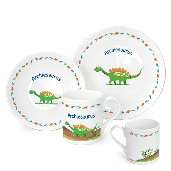 personalised childrens plate set