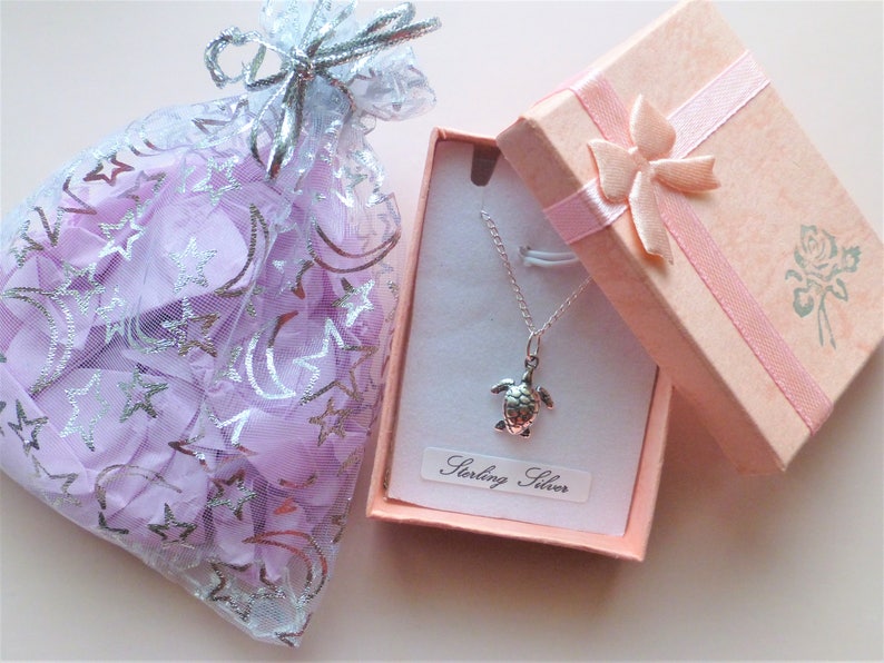 Turtal necklace Sterling silver or Pendant Tortoise necklace sea creature 14ins Baby 16ins kids 18ins adult animal necklace Giftwrapped kids