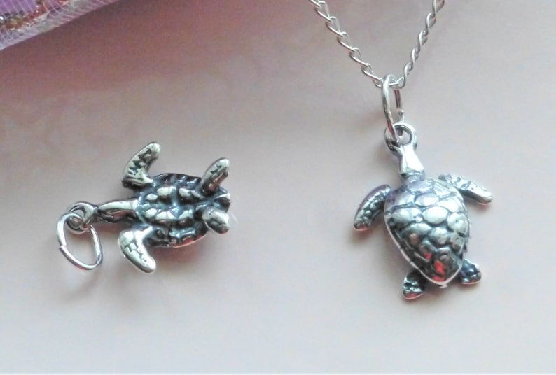 Turtal necklace Sterling silver or Pendant Tortoise necklace sea creature 14ins Baby 16ins kids 18ins adult animal necklace Giftwrapped kids