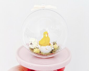 Easter Chick Bauble Ornament, Cute Easter Home Decor, Easter Chicken Bauble Ornament