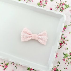 Light Pink Lace Hair Bow