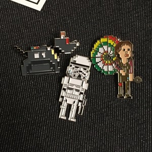 Series 1 - Enamel Diecast 1.5&quot; PixelWho Pins [8-Bit Pixel Art Style]