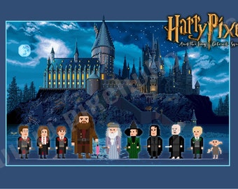 Accio Pixels! Pixel (8 bit) Potter Print