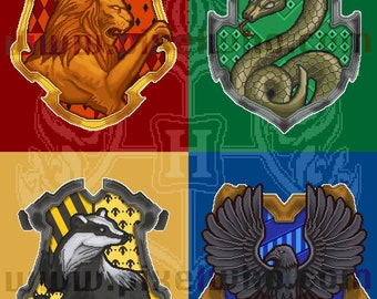 Pixel (8bit) House Crests