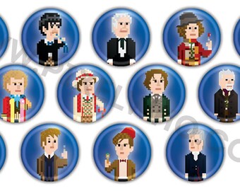 Full Set Collections - Packs of PixelWho 1" Pinback Buttons (8bit)